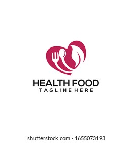 Health Food Logo Design Vector Template