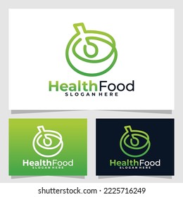 health food logo vector design template