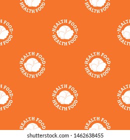 Health food pattern vector orange for any web design best