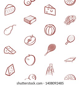 Health food and sport. Background for printing, design, web. Usable as icons. Seamless. Binary color.