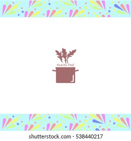 Health food vector icon on white background. Isolated illustration. Business picture.