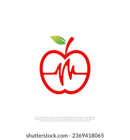 Inspiración en el diseño vectorial del logotipo de fruta de la salud