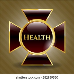 Health gold shiny badge