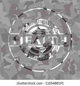 Health grey camo emblem