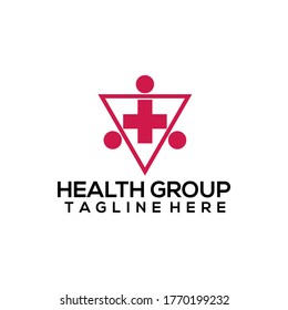 vector de concepto de logotipo de grupo de salud
