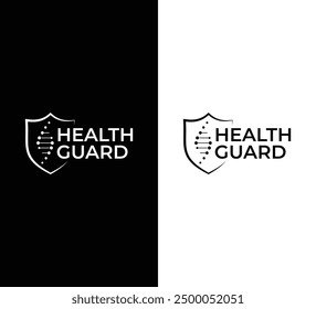 Health guard logo design vector template