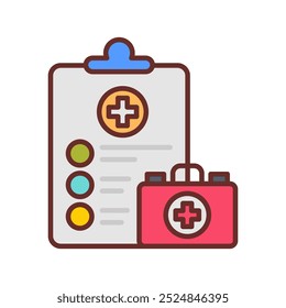 Health Guidelines Filled Icons , Vector illustration