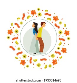 Health happy people with strong immune system. Protection from attack viruses and bacteria for safety human body. Healthy habits and lifestyle. Flat cartoon vector illustration.