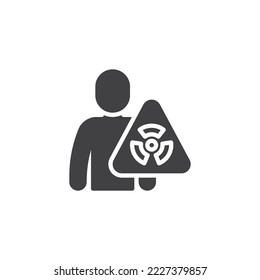 Health hazard vector icon. filled flat sign for mobile concept and web design. Radiation exposure glyph icon. Symbol, logo illustration. Vector graphics