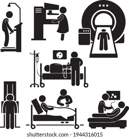 Health Healthcare Medical Hospital Body Check Up Examination Doctor Dentist Optometrist MRI Scan X Ray Test Icon Symbol Sign PNG SVG Vector