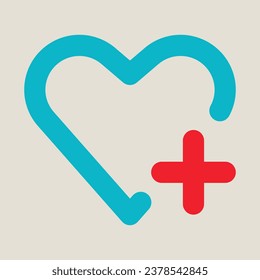 health heart hospital icon vektor 