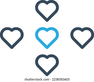Health hearts Vector Icon which is suitable for commercial work and easily modify or edit it
