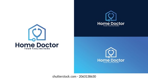 health home logo design inspiration, doctor's house