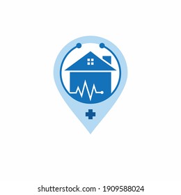 Health home vector logo template