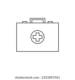 health hospital doctor first aid kit flat icon vector