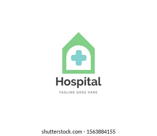 Health house logo design. Medical healthcare logo design