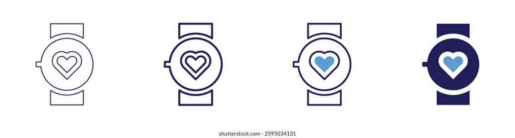 Health icon in 4 different styles. Thin Line, Line, Bold Line, Duotone. Duotone style. Editable stroke.