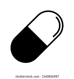 Health icon : capsulle pills flat