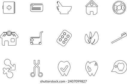 Health Icon Collection Vector Set