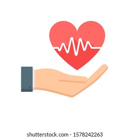 Health Icon Heart Sign Heart Pulse Stock Vector (Royalty Free ...