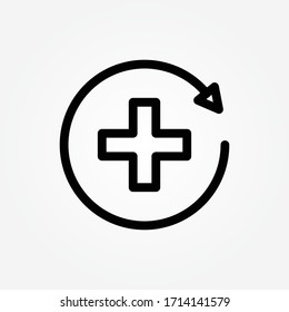 health icon. health re-check icon vector illustration