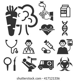 health icon set