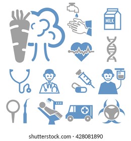 health icon set