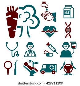 health icon set