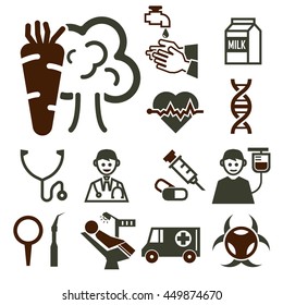 health icon set