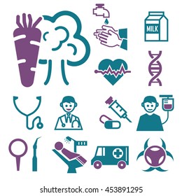 health icon set
