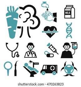 health icon set