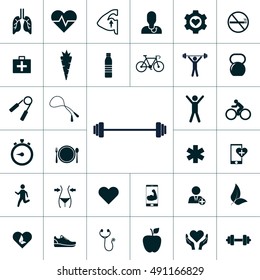 health icon set