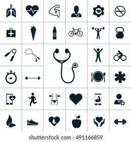 health icon set