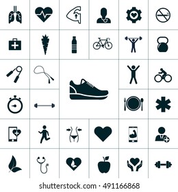 health icon set