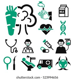health icon set