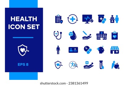 Health icon set. Medical Health. Get Care Now.