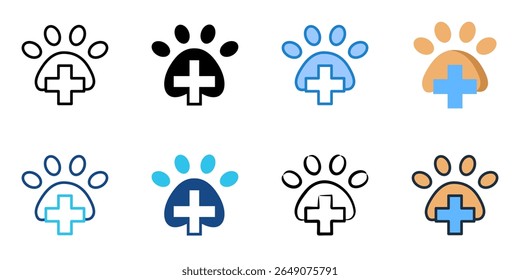 Conjunto de iconos de salud colección de estilos múltiples 
