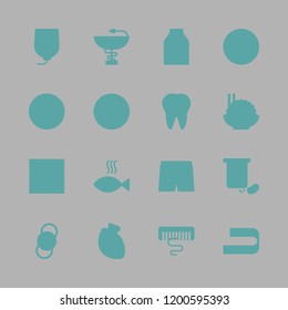health icon set. vector set about measuring tape, heart, comb and caries icons set.