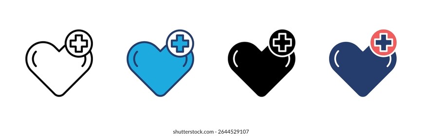 Health icon sheet multiple style collection