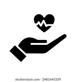 Health icon. sign for mobile concept and web design color editable