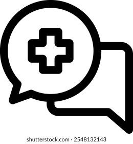 health icon. Thin Linear Style Design Isolated On White Background