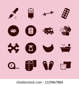 health icon. health vector icons set wash hands, blister pack, drop counter and bones