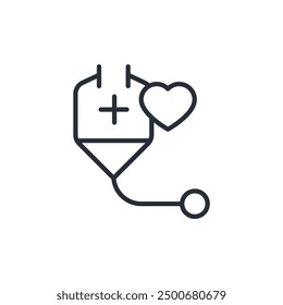 health icon. vector.Editable stroke.linear style sign for use web design,logo.Symbol illustration.