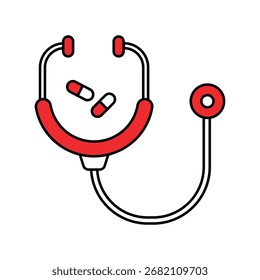 Icono de salud con fondo blanco Vector ilustración de stock