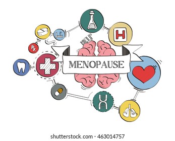 HEALTH ICONS MENOPAUSE CONCEPT SKETCH