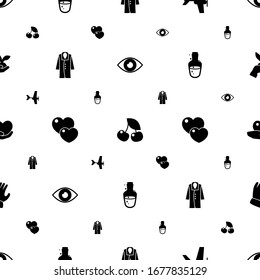 health icons pattern seamless. Included editable filled vision, cherry, Aeromodeling, coat, love, mana potion, caring, Garden gloves, Gardening icons. health icons for web and mobile.