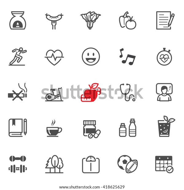 Health icons with White\
Background