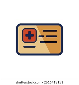 health identity document icon in retro style