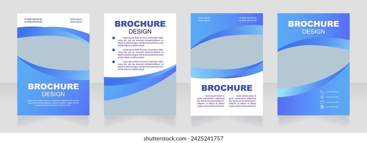 Diseño de folleto blanco azul de mejora de la salud. Asistencia sanitaria. Conjunto de plantillas con espacio de copia para el texto. Recopilación de informes corporativos prefabricados. Editable 4 páginas en papel. Myriad Pro, fuentes Arial utilizadas