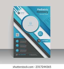 Health Industry Flyer template with Diagonal Division